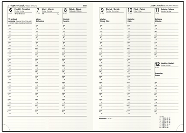 Týdenní diář - Oskar - Manager - A5 - náhradní náplň