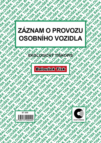 Záznam o provozu os.voz. A5 /stazka/