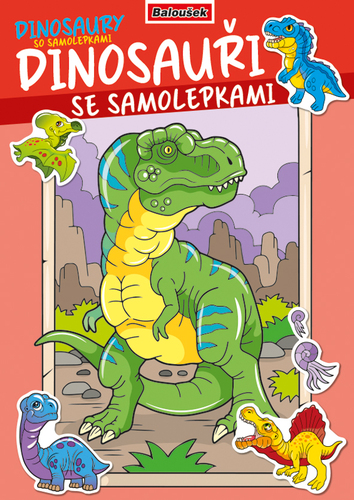 Omalovánka - A4 - se samolepkami - Dinosauři